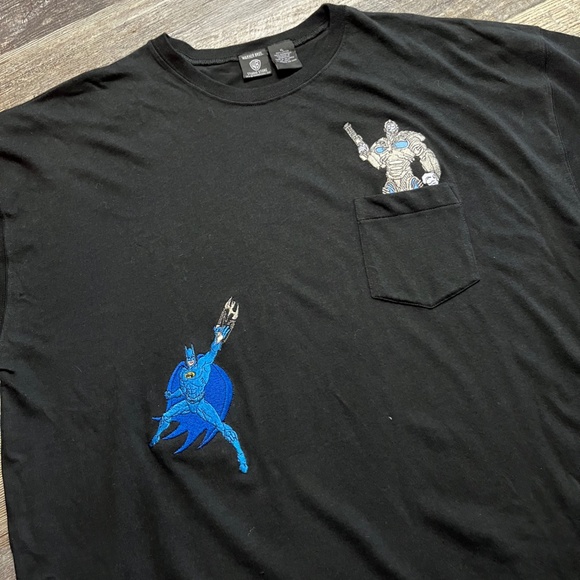 Vintage Batman Shirt Size XL Black 90's Pockeet Tee 1997 Warner Bros KC - Picture 2 of 4